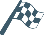 Dessin drapeau à damier des courses de voiture