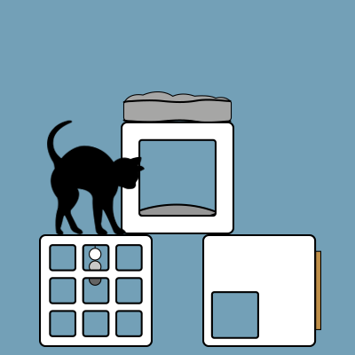 Dessin exemple composition Katt3 cat cube