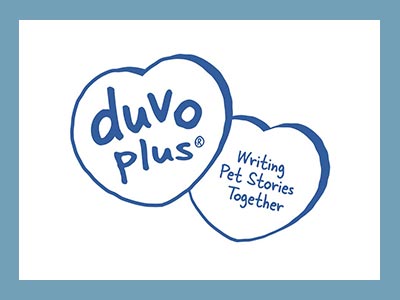Logo Duvo+ marque dédiée au jouets pour chat