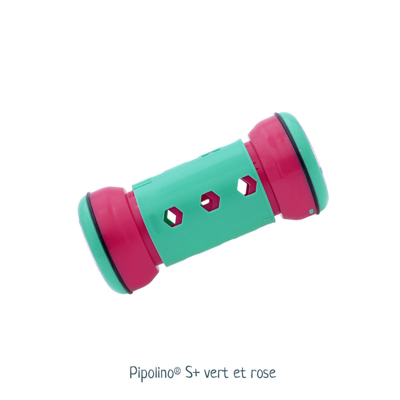 Pipolino distributeur de croquettes modèle S+ vert et rose