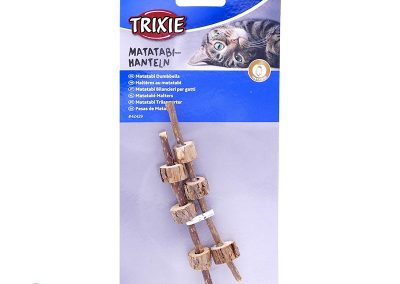 Jouet pour chat bois de matatabi haltères
