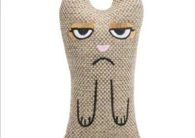 jouet pour maine coon peluche chat XXL tissus beige catnip cataire herbe a chat