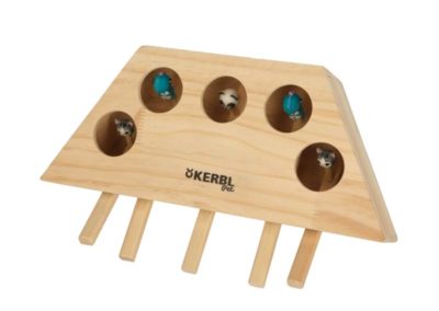 Jeu réflexion Push en bois pour chat avec figurines