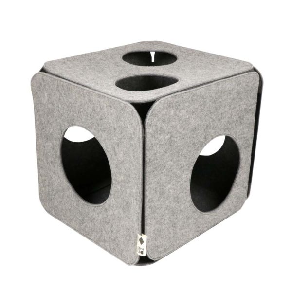 Nala maison cube en feutre pour chat belle qualité espace de jeu