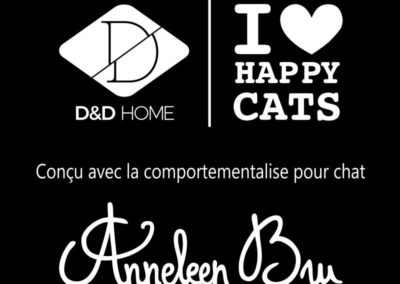 Logo I love happy cats articles pour chats conçus avec la comportementaliste pour chat Anneleen Bru