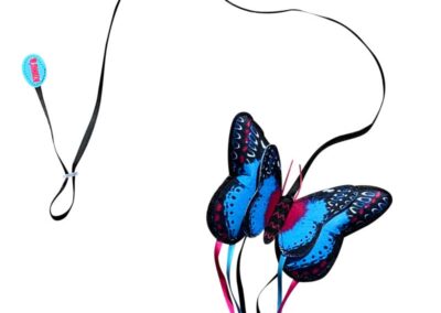 Cat Teaser Butterfly papillon pour chat avec rubans